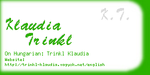 klaudia trinkl business card